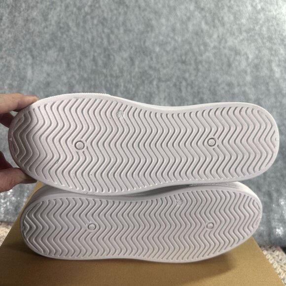 Havana Womens Sneakers Size 8.5 White Green Leather Suede Platform Sole Metallic - Picture 5 of 8